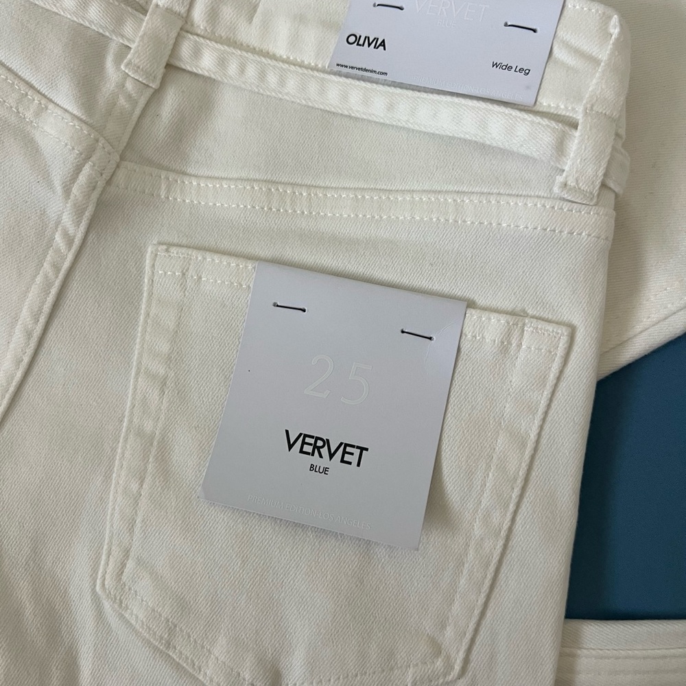 Vervet White Wide Leg Jeans